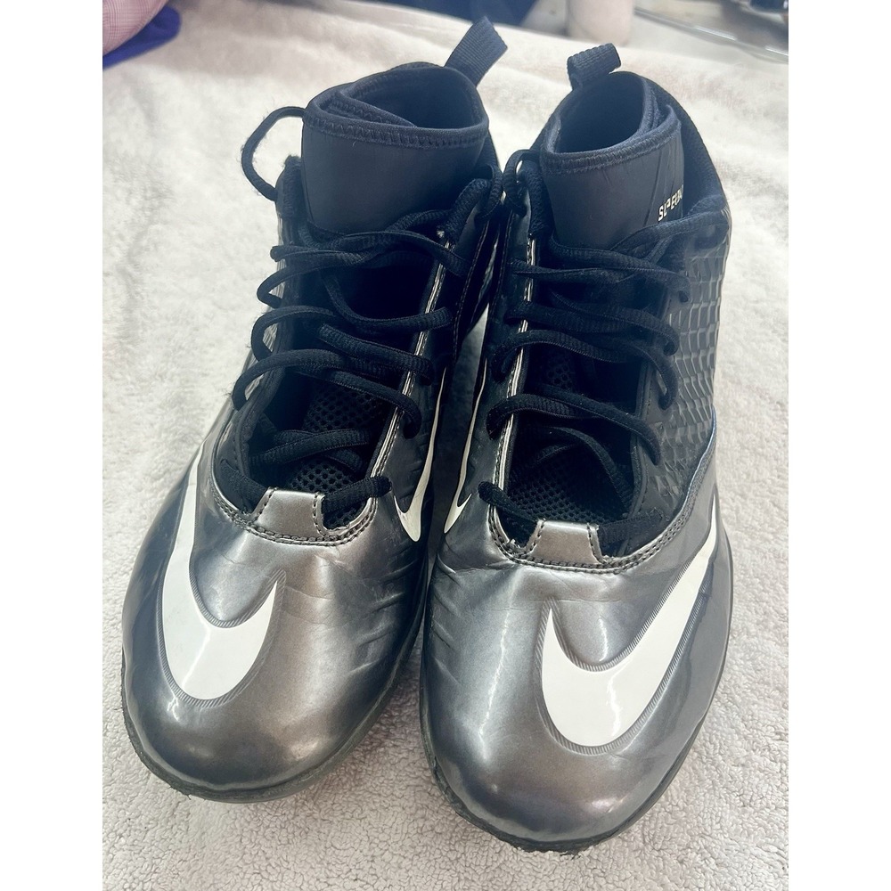 Nike Lunarlon Superbad‎ Pro Cleats Black/silver Size 9.5